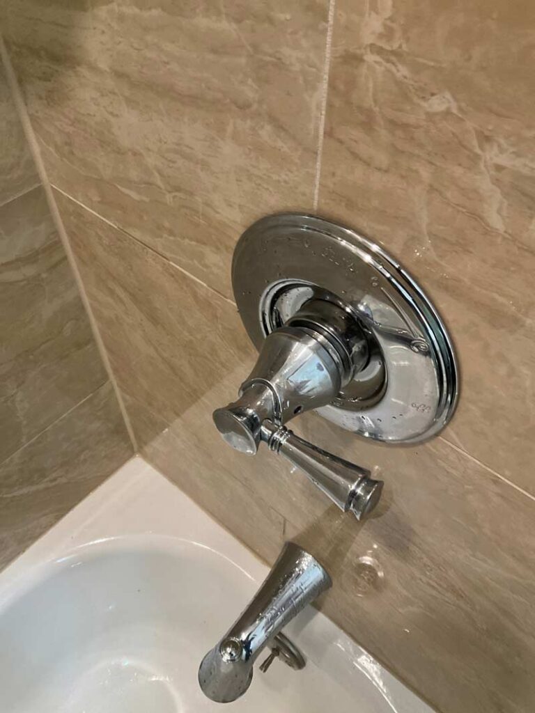 chrome tub and shower valve - delta